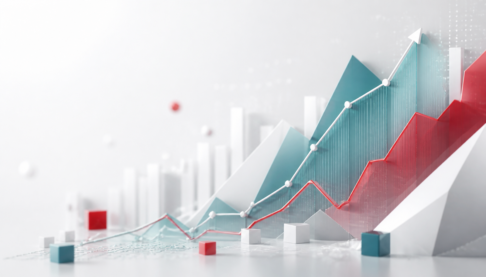 Abstract financial growth visualization